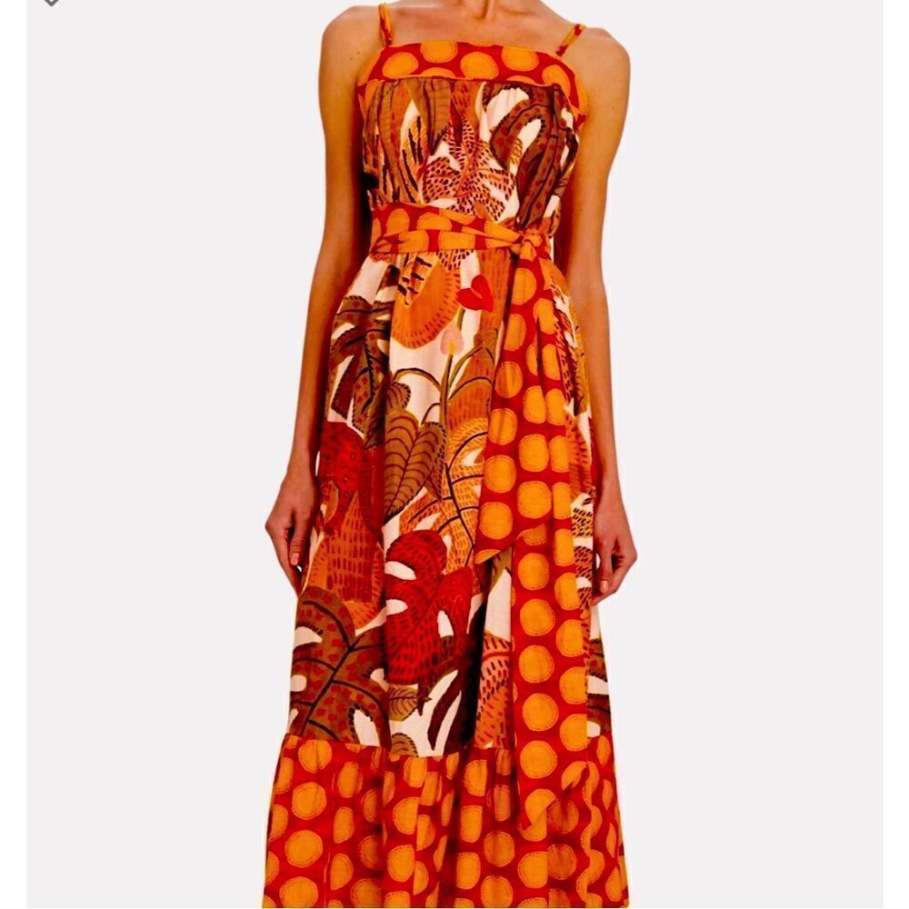 NWT Farm Rio Dress Maxi Belted Floral - Picture 16 of 16